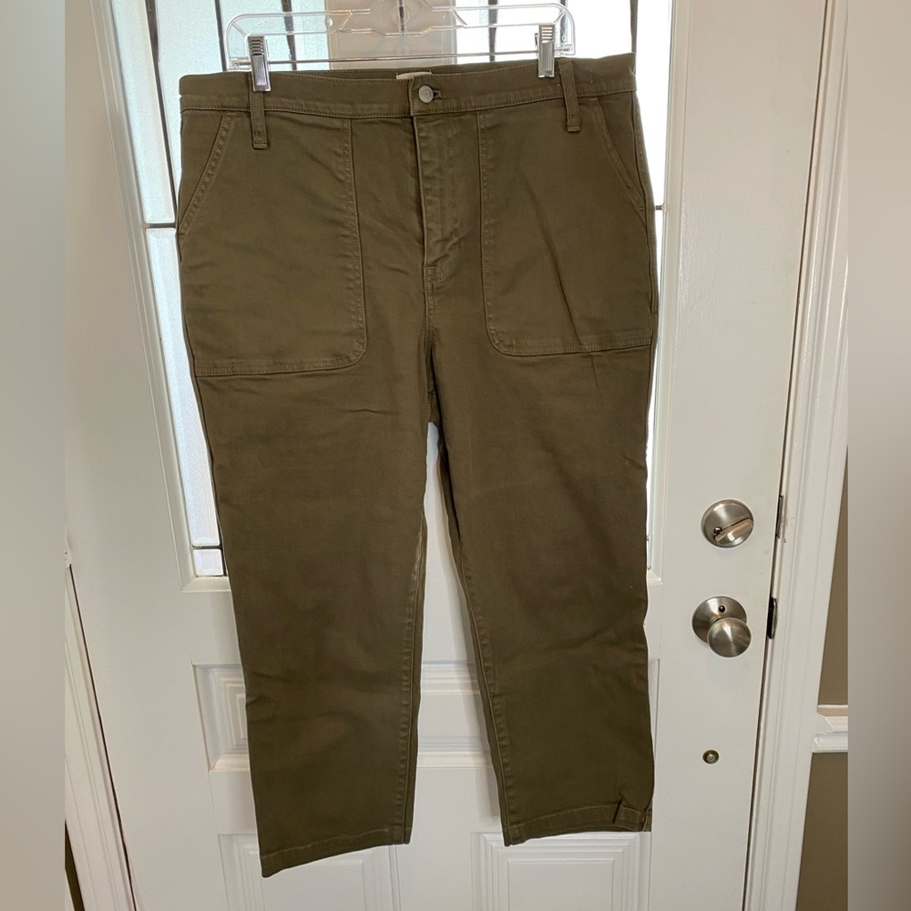 J. Crew Army Green-Colored Jeans